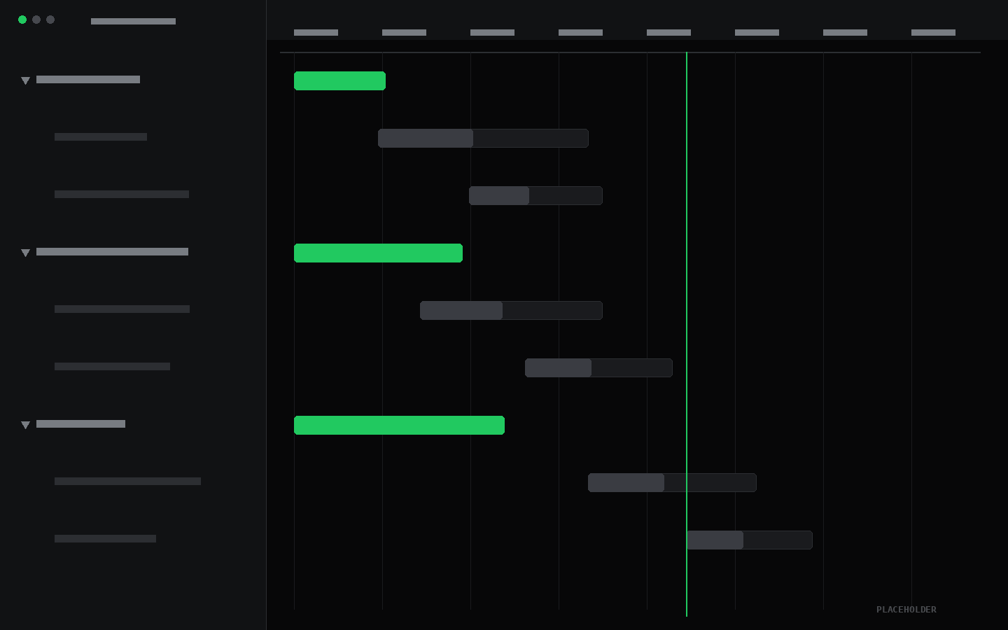 Project Scheduling interface